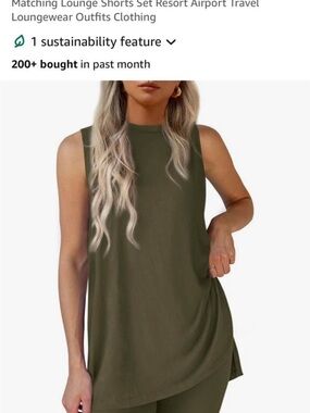 Sleeveless Olive Green Tank Top for Women